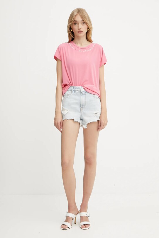 Liu Jo pantaloni scurți din denim UA5253.D0238 albastru SS25