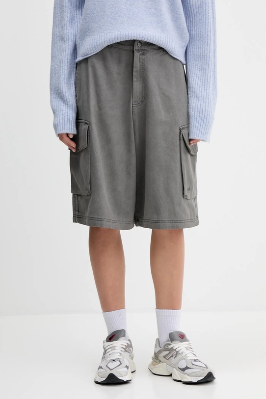 Джинсовые шорты adidas Originals Cargo Jorts хлопок серый JD0139