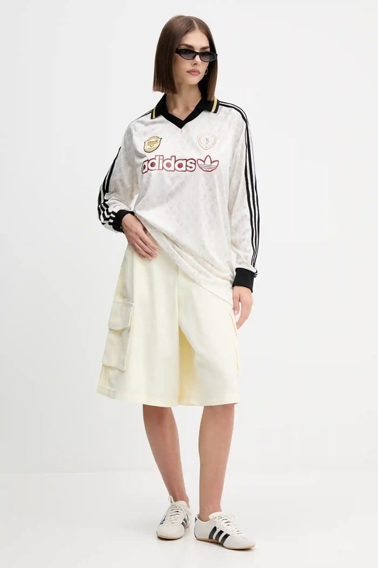 adidas Originals szorty bawełniane Cargo Jorts JD0138 beżowy SS25
