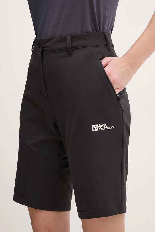 Шорти outdoor Jack Wolfskin Pico Trail тканина чорний A63909
