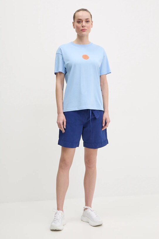 Napapijri pantaloni scurți din in N-Nice NP0A4IEXB2U1 bleumarin SS25
