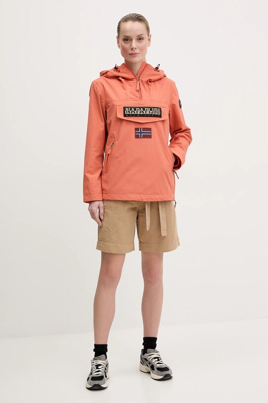 Napapijri szorty lniane N-Nice NP0A4IEXN1Q1 beżowy SS25