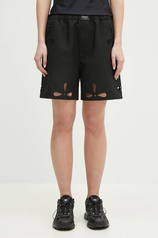 Coperni pantaloni scurti Petal Embroidered Cut-Out panza negru COPP116F3004