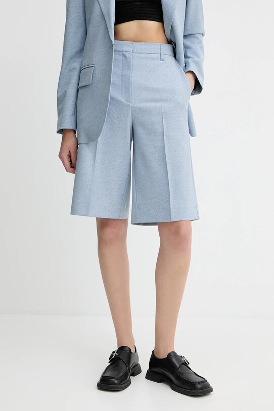 Remain pantaloni scurți uni albastru 502568831