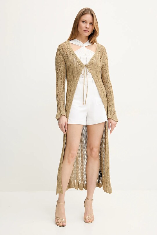 Guess pantaloni scurți VALENTINA W5GD0I.WH9Y2 alb SS25