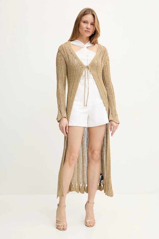 Guess pantaloni scurți VALENTINA W5GD0I.WH9Y2 alb SS25