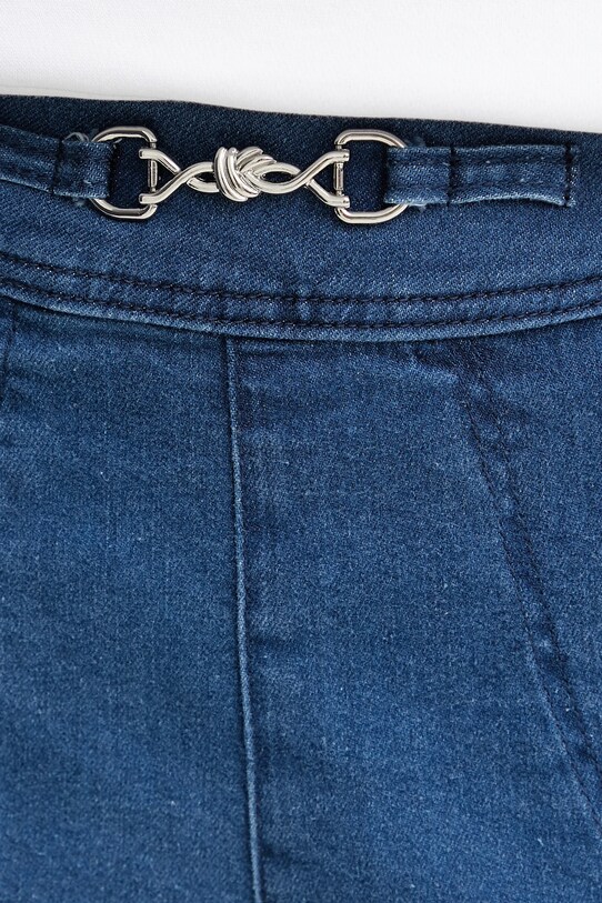Guess szorty z domieszką jedwabiu JEWEL niebieski W5GD1F.D5LK0