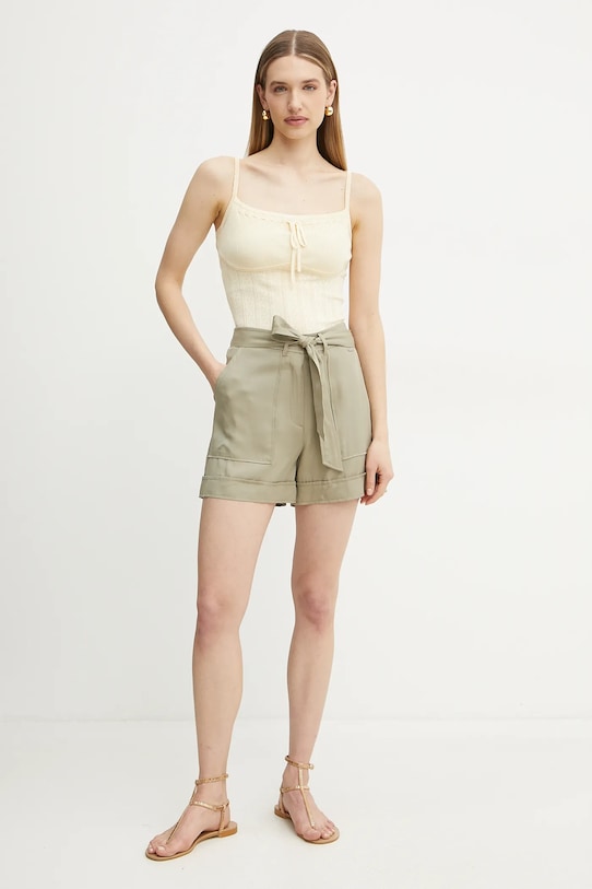 Guess pantaloni scurți NINA W5GD1R.WG4C2 verde SS25