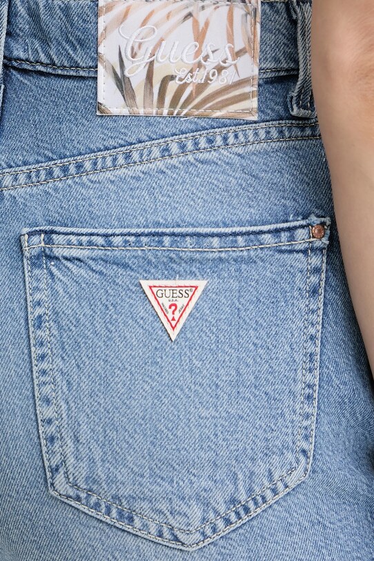 Guess szorty jeansowe niebieski W5GD47.D5B94