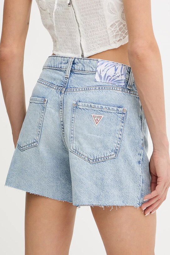 Odzież Guess szorty jeansowe W5GD74.D5B96 niebieski