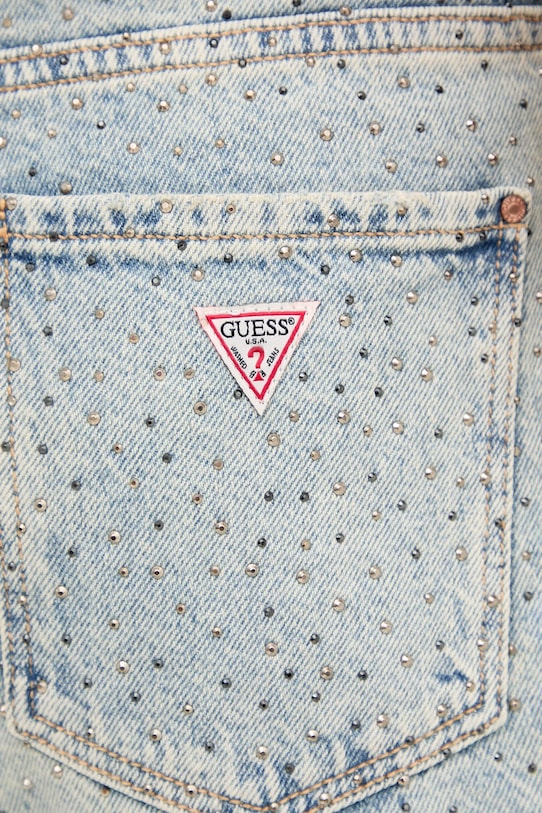 Rifľové krátke nohavice Guess W5GD74.D5LQ2 modrá