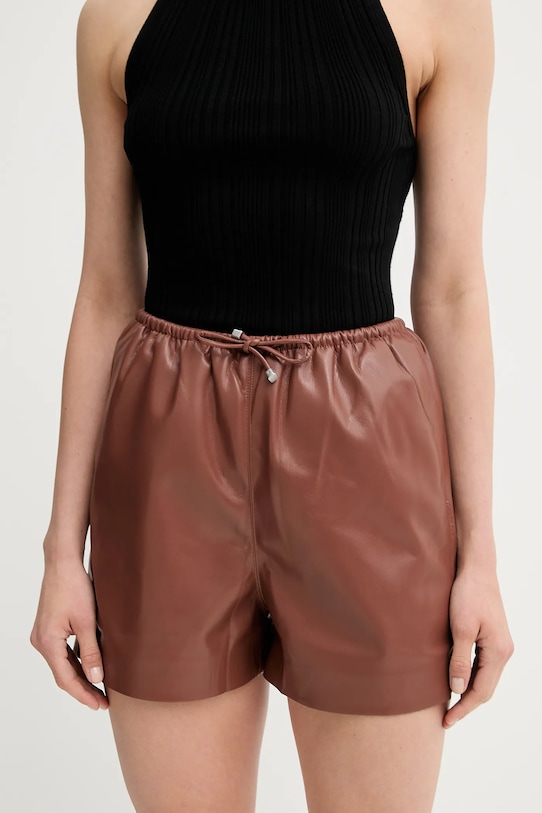Шорты Nanushka ANIELA ткань коричневый NW25SSST21875