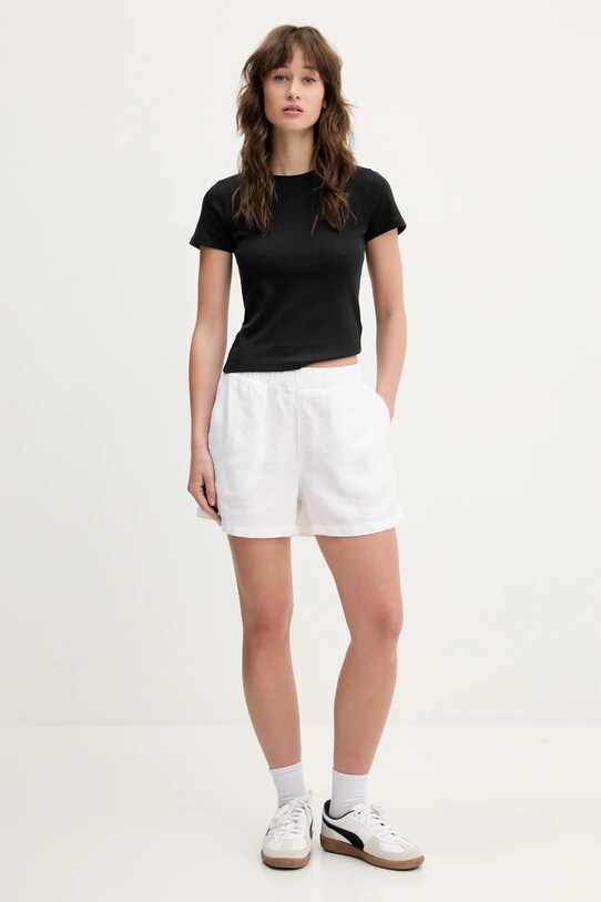 Ľanové šortky Superdry W7110450A.04C béžová SS25