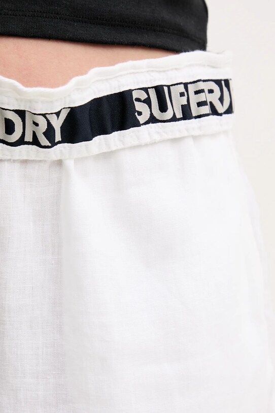 Ľanové šortky Superdry béžová W7110450A.04C