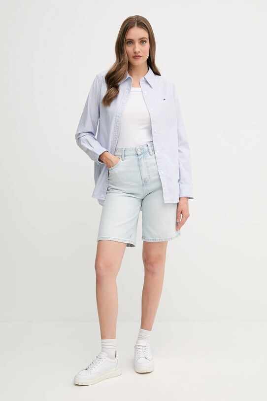 Tommy Hilfiger szorty jeansowe WW0WW44388 niebieski SS25