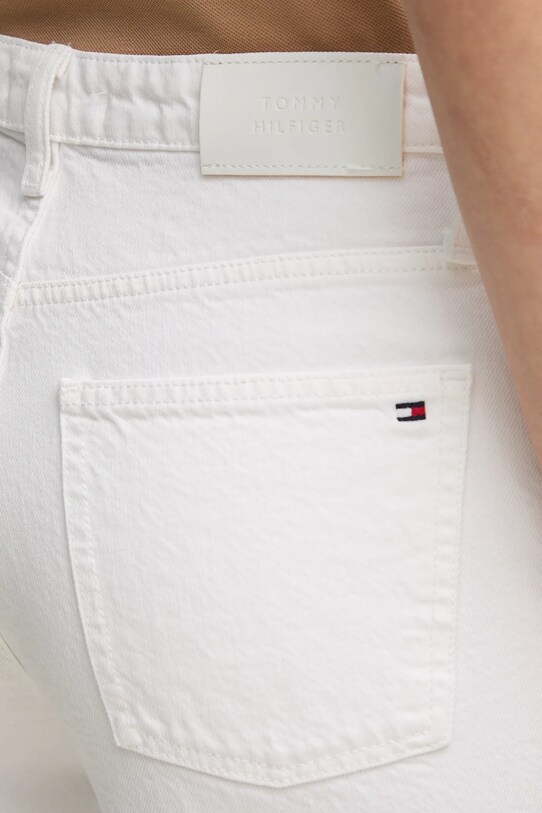 Tommy Hilfiger pantaloni scurți jeans alb WW0WW45924