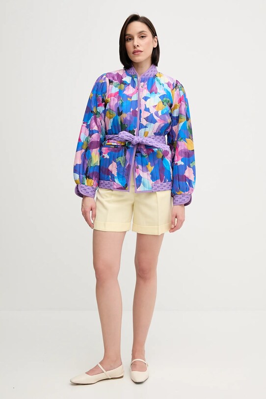 Шорти з домішкою льону Tommy Hilfiger WW0WW44767 жовтий SS25