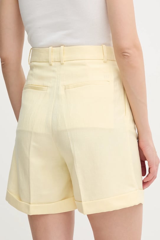 Одяг Шорти з домішкою льону Tommy Hilfiger WW0WW44767 жовтий