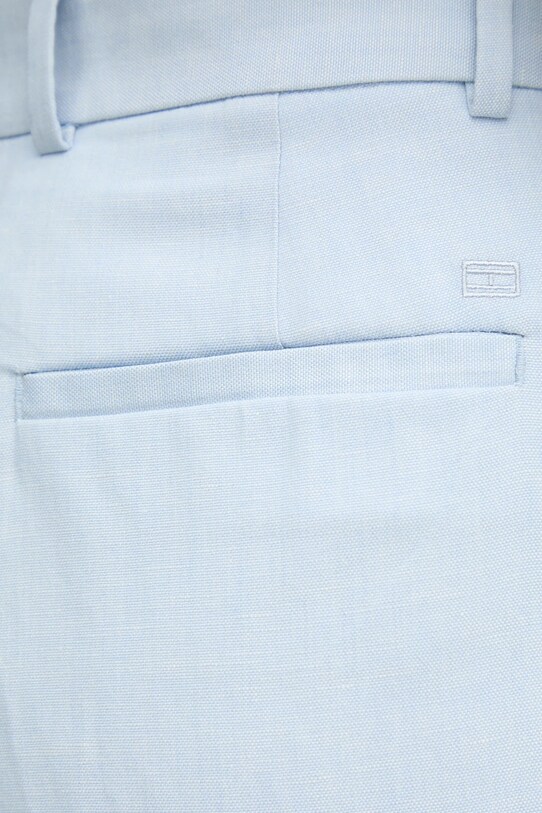 Tommy Hilfiger szorty z domieszką lnu niebieski WW0WW44767