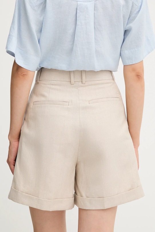 Îmbrăcăminte Tommy Hilfiger pantaloni scurți din amestec de in WW0WW44767 bej