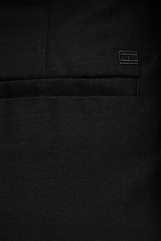 Tommy Hilfiger szorty z domieszką lnu czarny WW0WW44767