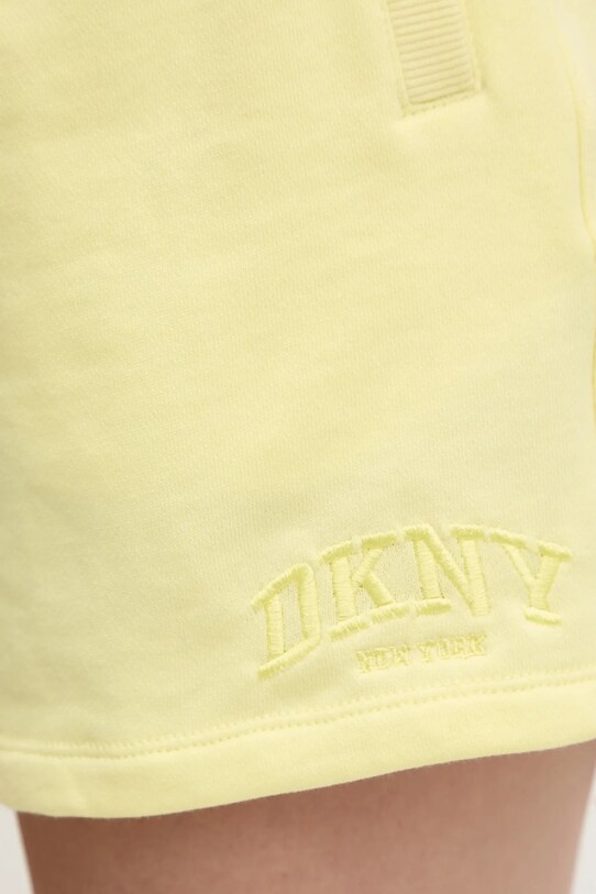 Dkny pantaloncini in cotone giallo DP5S5252