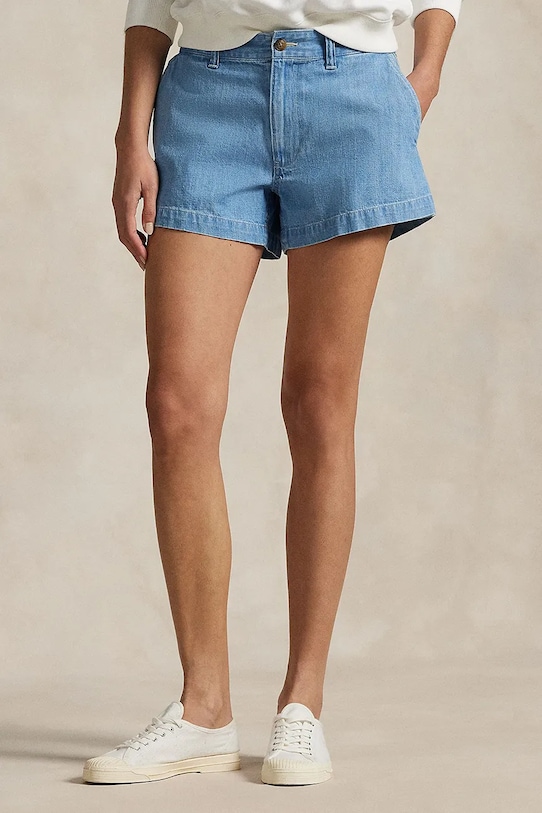 Bavlněné riflové kraťasy Polo Ralph Lauren 211963799 modrá SS25