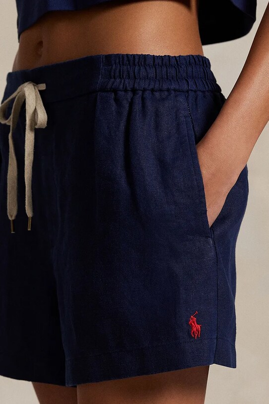 Ленен къс панталон Polo Ralph Lauren тъмносин 211965034