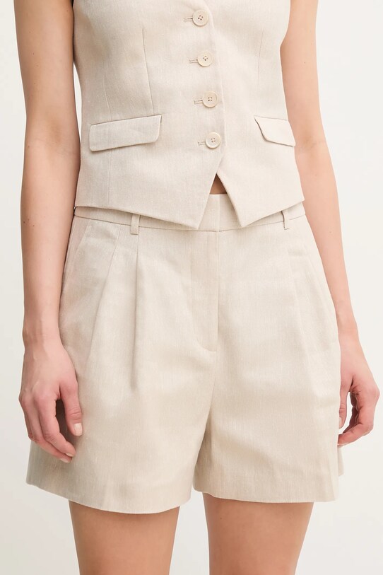 Льняные шорты MICHAEL Michael Kors лён бежевый MS53012H6R