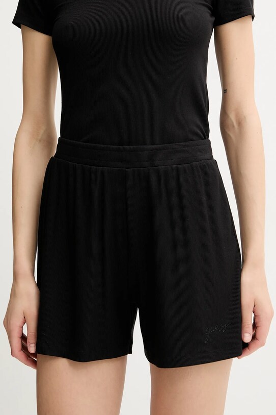 Guess pantaloni scurți LIA tricotaj negru O5GD01.KCQ72
