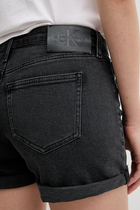 Τζιν σορτς Calvin Klein Jeans μαύρο J20J225161