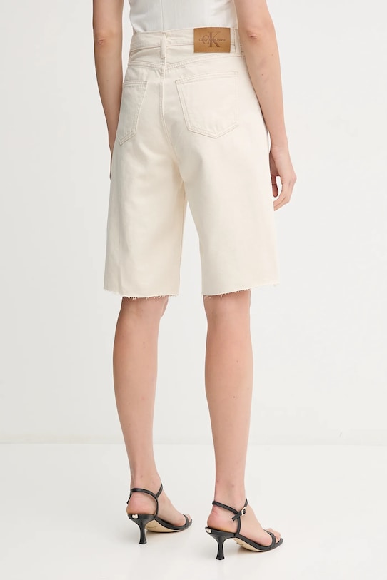 Îmbrăcăminte Calvin Klein Jeans pantaloni scurți din amestec de in J20J225163 bej