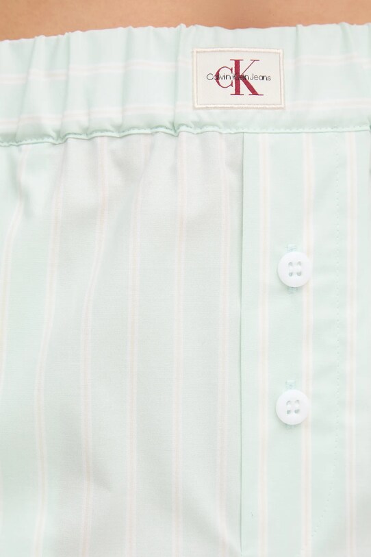 Calvin Klein Jeans pantaloni scurți din bumbac verde J20J225218