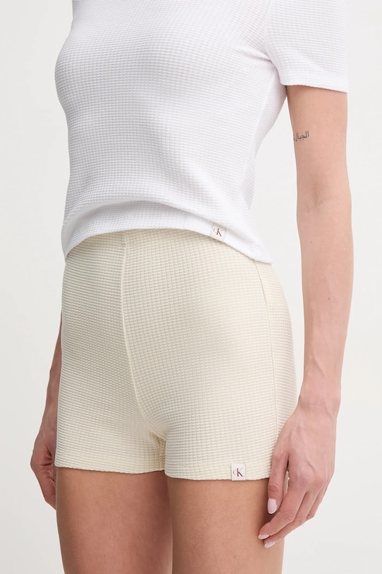 Calvin Klein Jeans pantaloni scurți tricotaj bej J20J225409