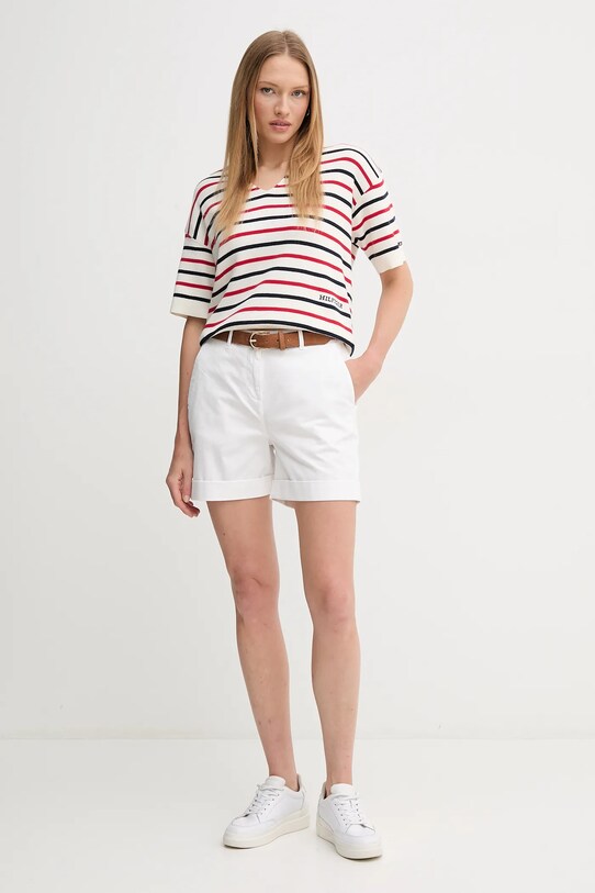 Barbour pantaloni scurți LST0022WH11 alb SS25