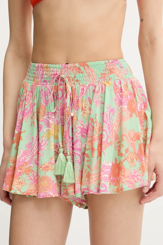 Guess szorty plażowe Planet friendly zielony E5GD03.WH3X2