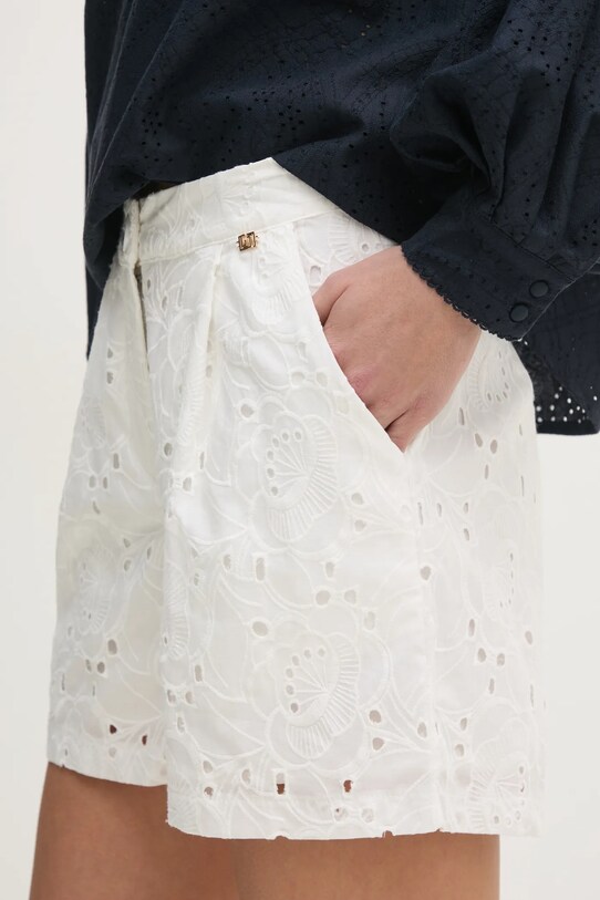 Gaudi pantaloncini in cotone bianco 511BD25024
