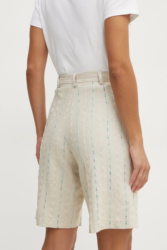 Îmbrăcăminte Fracomina pantaloni scurți din amestec de in FS25SV6003W788N8 bej