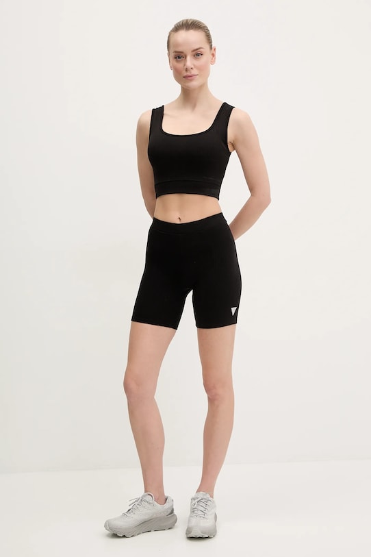 Guess pantaloni scurti CROCUS V5GD12.KCRS2 negru SS25