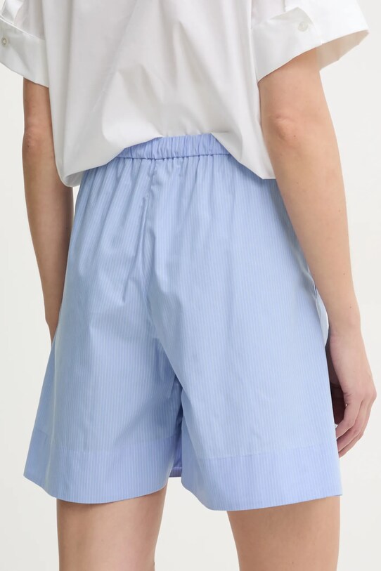 Îmbrăcăminte By Malene Birger pantaloni scurți din bumbac IFEION 103189 albastru