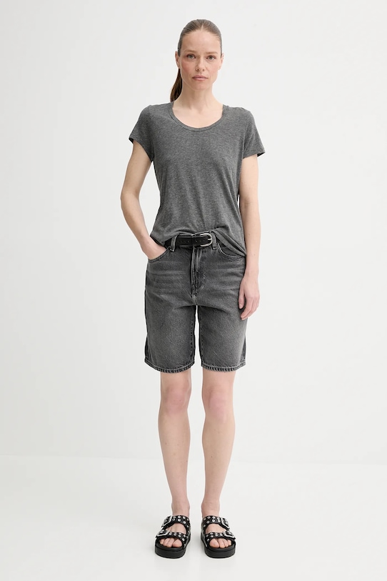 G-Star pantaloni scurți jeans D26268.D933 gri SS25