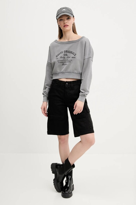 Bavlněné šortky Guess Originals M5GD53.WGCVA černá SS25