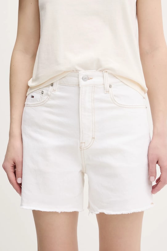 Tommy Jeans szorty jeansowe z elastanem beżowy DW0DW20093