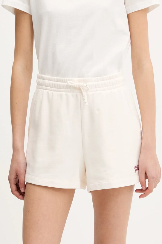 Bavlnené šortky Tommy Jeans bavlna béžová DW0DW20353