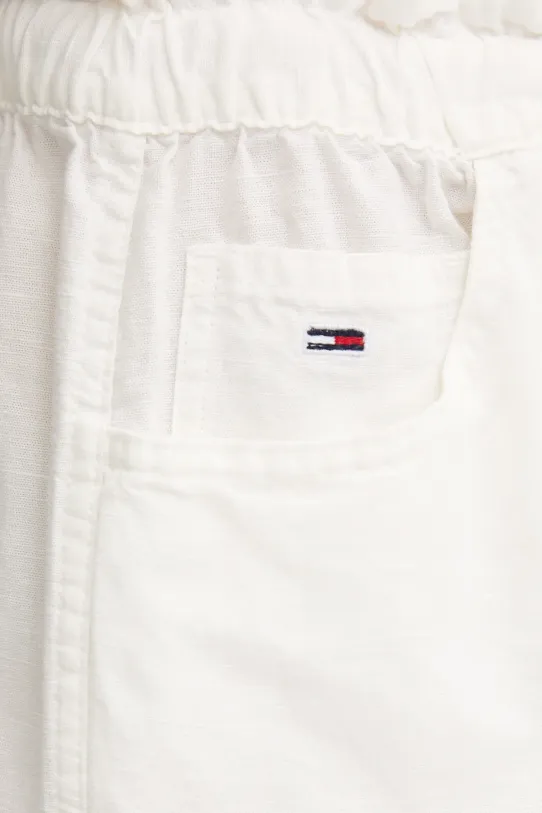 Tommy Jeans pantaloncini in lino misto bianco DW0DW20360