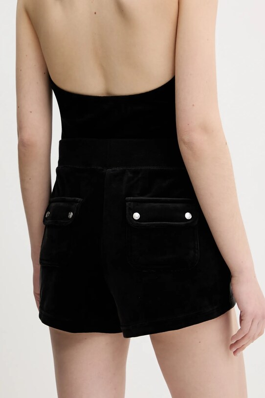 Îmbrăcăminte Juicy Couture pantaloni scurți de catifea EVE POCKET JCBHS224801 negru