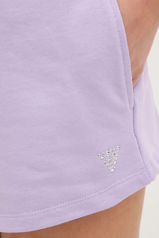 Bavlnené šortky Guess PRIMULA V5GD07.KCRP0 fialová