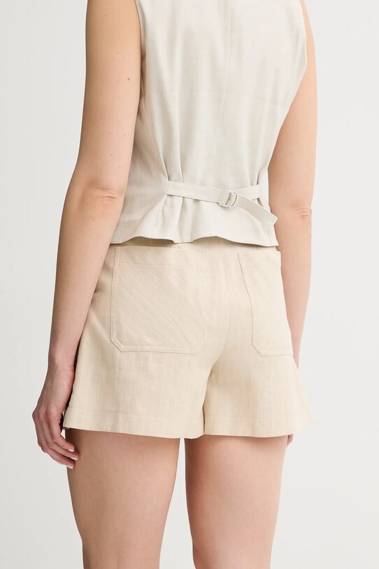 Îmbrăcăminte PS Paul Smith pantaloni scurți din amestec de in W2R.317T.P31282 bej