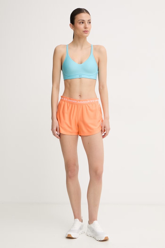 Under Armour pantaloni scurți sport de damă Tech Play 1389882 portocaliu SS26
