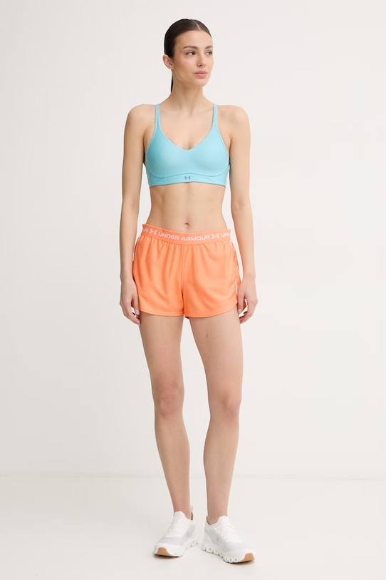 Under Armour pantaloni scurți sport de damă Tech Play 1389882 portocaliu SS26